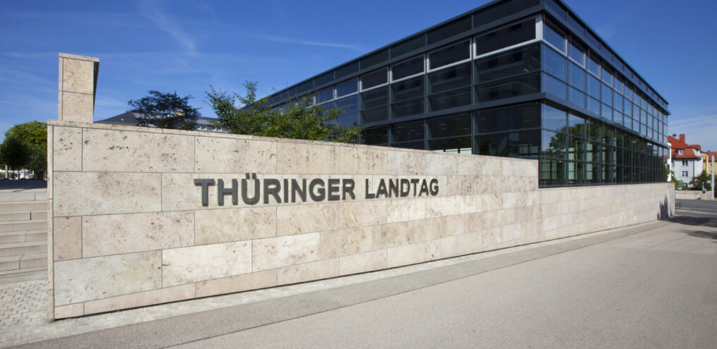 Außenansicht des Gebäudes vom Thüringer Landtag.