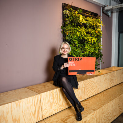 „Start your Trip“ – Larisa Pavliuk, Gründerin und Geschäftsführerin der LOKK UG aus Weimar bei der Aufnahme in das TRIP-Programm, eine Initiative der STIFT im Rahmen des Projektes ThEx innovativ.