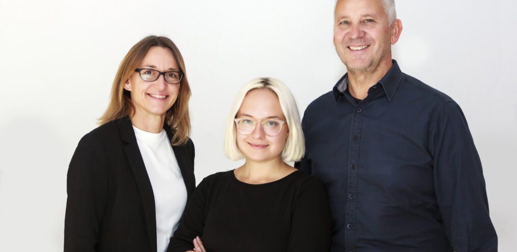 Das Gründerteam: Anne Hartung, Larisa Pavliuk und Ralf Ludwig; nicht im Bild: Vadim Egorov.